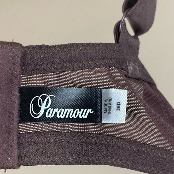 Paramour by Felina 38D Tempting Plush Contoured Bra Color Cocoa - Picture 8 of 11